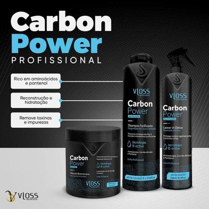 Imagem de Carbon Power Shampoo + Máscara, Aminoácidos E Pantenol