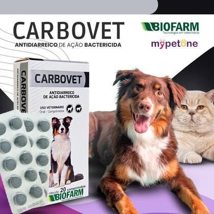 Imagem de Carbovet Antidiarreico Cães E Gatos - 20 Comprimidos