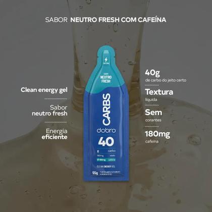 Imagem de Carbs Gel 40g Carbo com Cafeína Sabor Neutro Fresh CX/10 Sachês Dobro