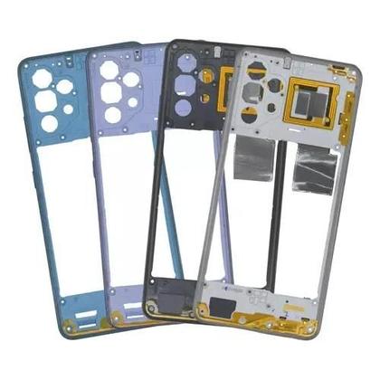 Imagem de Carcaça Aro Lateral Compatível Para Galaxy A32 A325 Cor:Branco/Prata
