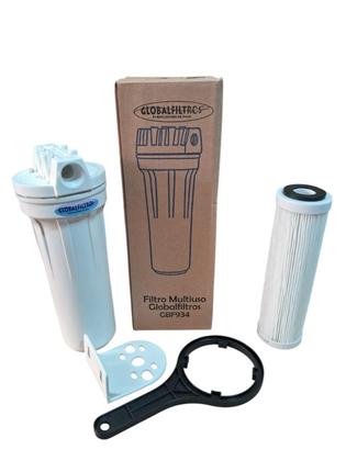 Imagem de Carcaça Branca STD p/ Filtros de Água 2,5"X9.3/4" - Rosca 3/4"