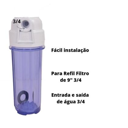 Imagem de Carcaça Caixa Dágua Cavalete Azul Entrada Água Rosca 3/4