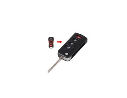 Imagem de Carcaça chave canivete nissan 4 botões adatação controle