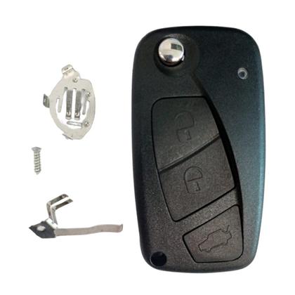 Imagem de Carcaça Chave Canivete Oca Fiat Stilo Linea Idea 3 Botões