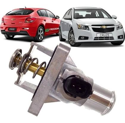 Imagem de Carcaça da valvula termostática gm cruze.sonic tracker 1.6 1.8 16v 2012 á 2016 kit c/valvula
