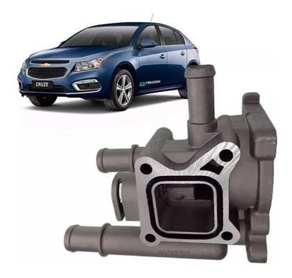 Imagem de Carcaça da valvula termostática gm cruze.sonic tracker 1.6 1.8 16v 2012 á 2016 kit c/valvula