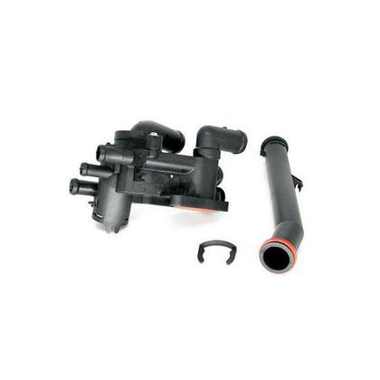 Imagem de Carcaça Válvula Termostática Fox polo Gol Voyage Saveiro 08.. (c/sensor Cinza) / Kit - Carcaça + Flange + Válvula Termostática + Tubo - 80o   