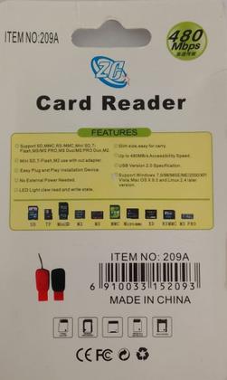 Imagem de Card reader usb2.0 480mbps zc 209a