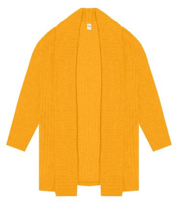 Imagem de Cardigan Feminino Canelado Tricot Rovitex Amarelo