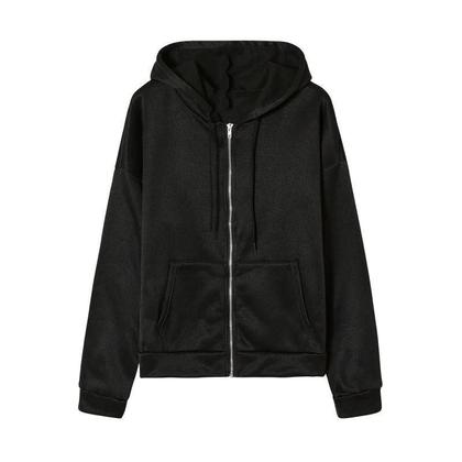 Imagem de Cardigan Feminino de Lã com Capuz e Zíper - Moletom de Inverno com Mangas Compridas