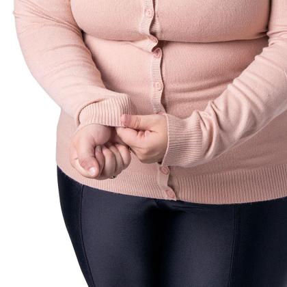 Imagem de Cardigan Feminino Facinelli Plus Size 658094 Rose