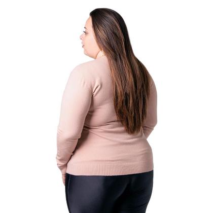 Imagem de Cardigan Feminino Facinelli Plus Size 658094 Rose
