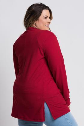 Imagem de Cardigan Feminino Plus Size Ribana Larga - Serena