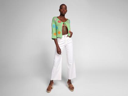 Imagem de Cardigan Vista Magalu Crochê Flores