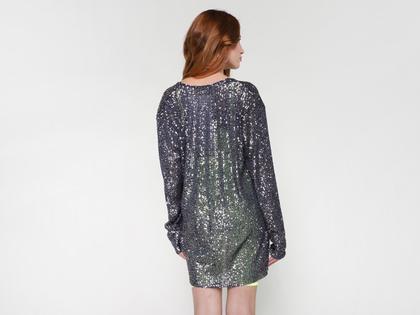 Imagem de Cardigan Vista Magalu Esse Brilho É Meu Paetê Alongado