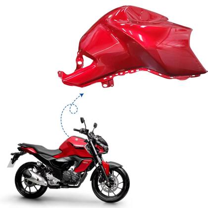 Imagem de Carenagem capa tanque direita vermelha fazer fz15 abs 2023 2024 original yamaha