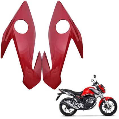Imagem de Carenagem Farol Lateral Bananinha Honda Cg Titan 160 Vermelho Guarau 2022 2023 2024