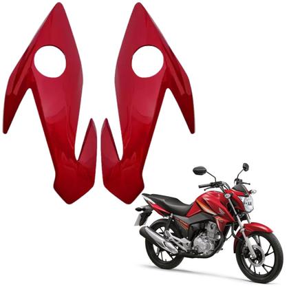 Imagem de Carenagem Lateral Farol Bananinha Honda Cg Titan 160 Vermelho Maceio 2016