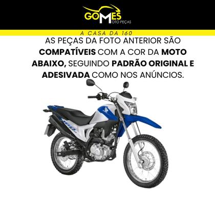 Imagem de Carenagem Nxr Bros 160 modelo 2016 Até 2021 Aba do Tanque Par de Complementos Frontal Bananinha Aranha Rabeta Traseira