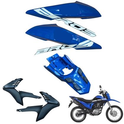 Imagem de Carenagem Nxr Bros 160 modelo 2016 Até 2021 Aba do Tanque Par de Complementos Frontal Bananinha Aranha Rabeta Traseira