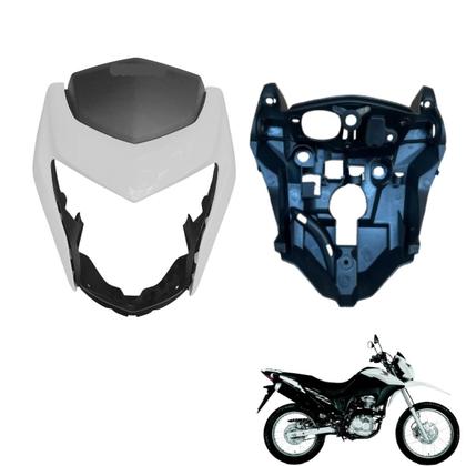 Imagem de Carenagem Nxr Bros 160 modelo 2016 Até 2021 Aba do Tanque Par de Complementos Frontal Bananinha Aranha Rabeta Traseira