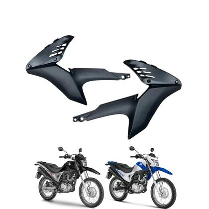 Imagem de Carenagem Nxr Bros 160 modelo 2016 Até 2021 Aba do Tanque Par de Complementos Frontal Bananinha Aranha Rabeta Traseira