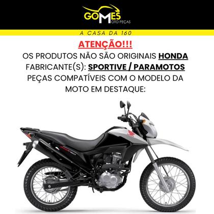 Imagem de Carenagem Nxr Bros 160 modelo 2016 Até 2021 Aba do Tanque Par de Complementos Frontal Bananinha Aranha Rabeta Traseira