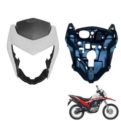 Imagem de Carenagem Nxr Bros 160 modelo 2016 Até 2021 Aba do Tanque Par de Complementos Frontal Bananinha Aranha Rabeta Traseira