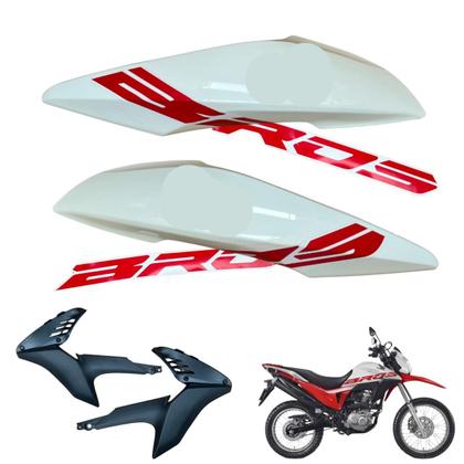 Imagem de Carenagem Nxr Bros 160 modelo 2016 Até 2021 Aba do Tanque Par de Complementos Frontal Bananinha Aranha Rabeta Traseira