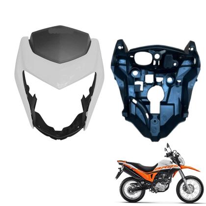 Imagem de Carenagem Nxr Bros 160 modelo 2016 Até 2021 Aba do Tanque Par de Complementos Frontal Bananinha Aranha Rabeta Traseira