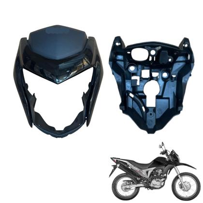 Imagem de Carenagem Nxr Bros 160 modelo 2016 Até 2021 Aba do Tanque Par de Complementos Frontal Bananinha Aranha Rabeta Traseira