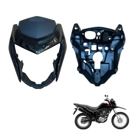 Imagem de Carenagem Nxr Bros 160 modelo 2016 Até 2021 Aba do Tanque Par de Complementos Frontal Bananinha Aranha Rabeta Traseira