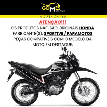 Imagem de Carenagem Nxr Bros 160 modelo 2016 Até 2021 Aba do Tanque Par de Complementos Frontal Bananinha Aranha Rabeta Traseira