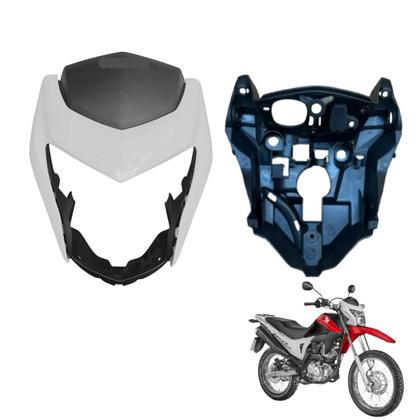 Imagem de Carenagem Nxr Bros 160 modelo 2016 Até 2021 Aba do Tanque Par de Complementos Frontal Bananinha Aranha Rabeta Traseira