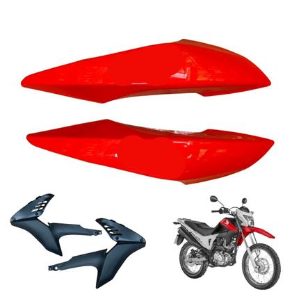 Imagem de Carenagem Nxr Bros 160 modelo 2016 Até 2021 Aba do Tanque Par de Complementos Frontal Bananinha Aranha Rabeta Traseira