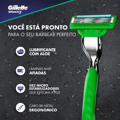 Imagem de Carga Gillette Mach3 Sensitive com 16 unidades