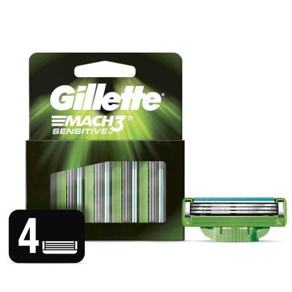 Imagem de Carga Gillette Mach3 Sensitive com 4 unidades