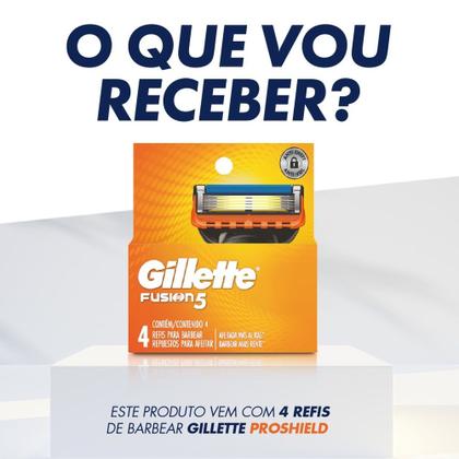 Imagem de Carga para Aparelho de Barbear Gillette Fusion5 4 Unidades