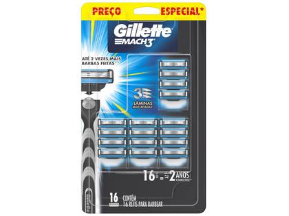 Carga para Aparelho de Barbear Gillette - Mach 3 16 Unidades Imagem de Carga para Aparelho de Barbear Gillette