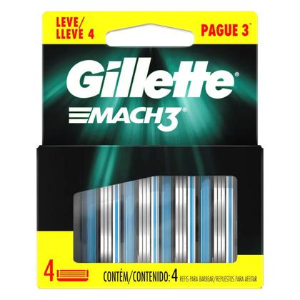 Imagem de Carga para Aparelho de Barbear Gillette Mach3 Leve 4 Pague 3