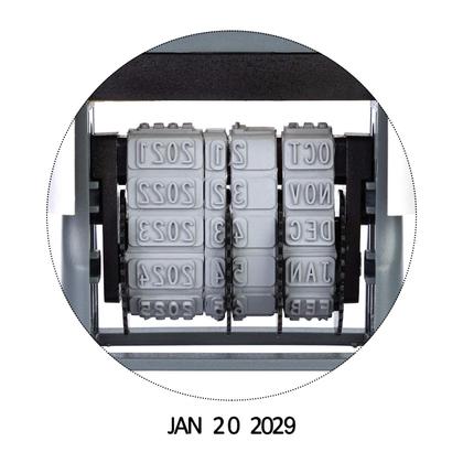 Imagem de Carimbo de data com tinta automática Amazon Basics Retangular