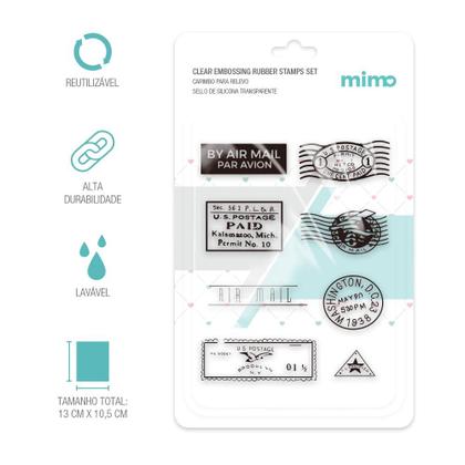 Imagem de Carimbo para Relevo - Selos de Cartas - Mimo - 11 x 16 cm