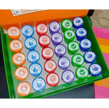 Imagem de CARIMBO PEDAGOGICO LEONORA VARIADOS- kit com 6 unidades