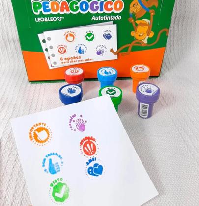 Imagem de CARIMBO PEDAGOGICO LEONORA VARIADOS- kit com 6 unidades