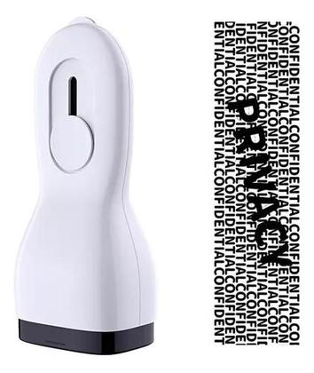 Imagem de Carimbo Protetor De Dados Rolinho Com Estilete Abrir Caixa