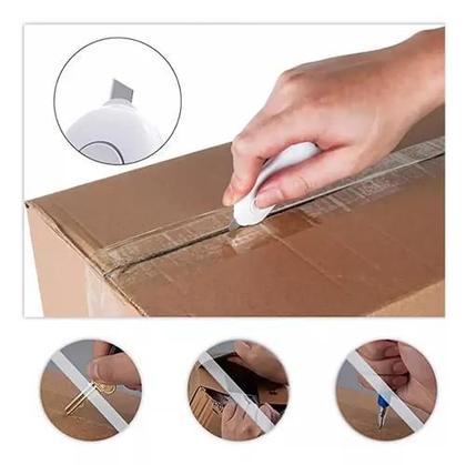 Imagem de Carimbo Protetor De Dados Rolinho Com Estilete Abrir Caixa