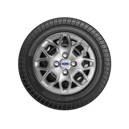 Imagem de Carlota Aro 14 Ka + Sedan 2015 2016 2017 Com Emblema Ford Resinado Prata