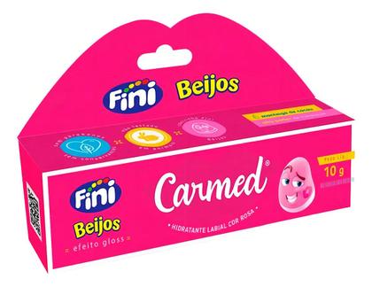 Imagem de Carmed Fini Beijos Cor Rosa Hidratante Labial 10g Cimed Gloss
