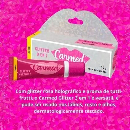 Imagem de Carmed Hidratante Labial Glitter 3 Em 1 10g