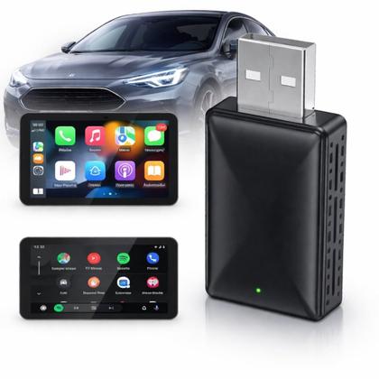 Imagem de CarPlay sem fio adaptador usb carro espelhamento celular envio imediato disponível